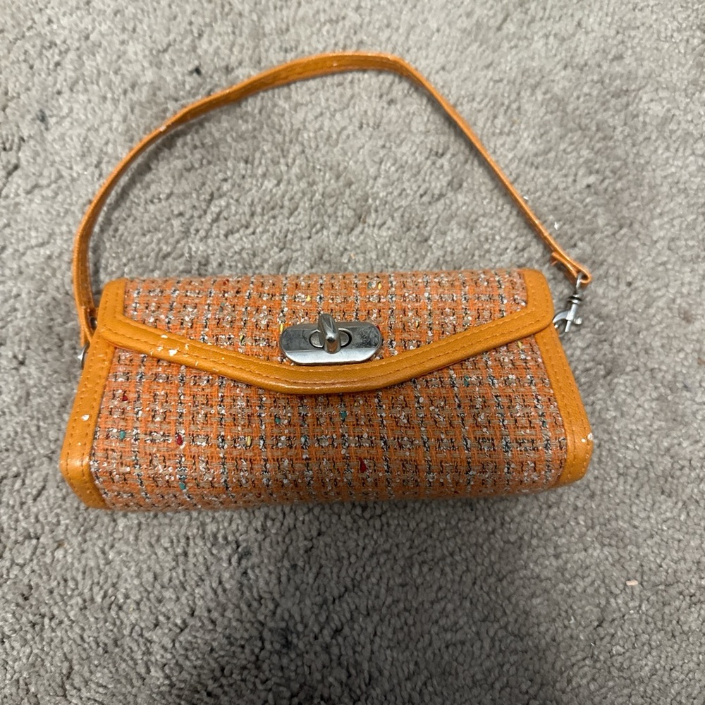 Orange Tweed Handbag